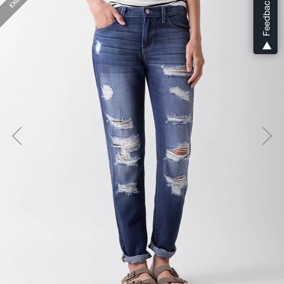 KanCan Mid-Rise Distressed Skinny Jeans - Picture 1 of 13